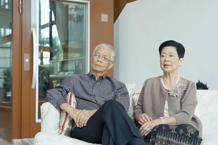 dr osot and dr anong sit in front of their elderly lift