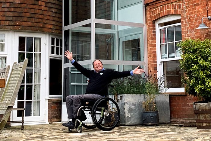 outdoor lift for wheelchair user