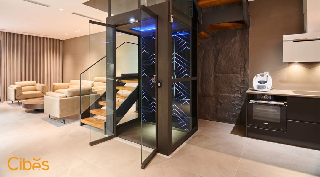 Cibes Lift have 'Saloon door' for customers too, V90i is the high-end functions for your home lift.